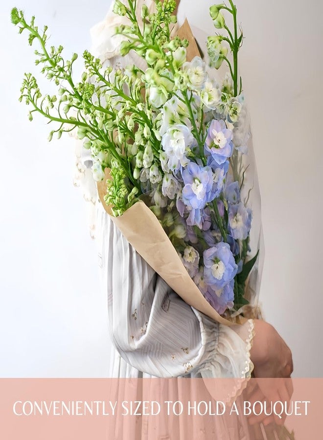 BBJ WRAPS Long Flower Bags for Bouquets, Large Flower Sleeves for Bouquets Supplies, Brown Bouquet Bags Flower Bar Supplies-50 Counts (4.7"x14"x22"L) - Image 5